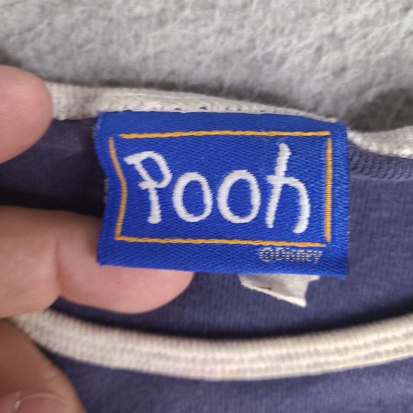 Vintage Winnie The Pooh T Shirt Girls Medium Blue Made In USA Jerry Leigh Disney - Picture 3 of 16